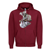 Burgundy Koala Zipper Hoodie - LillyAllenDesigns