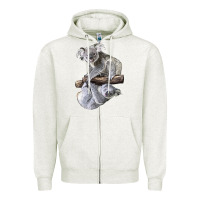 Oatmeal Heather Koala Zipper Hoodie - LillyAllenDesigns