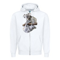 White Koala Zipper Hoodie - LillyAllenDesigns