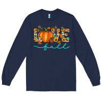 Navy love fall love Long Sleeve Tee - Artiststas