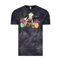 Cloud Black Happy Easter Cow Easter Day Vintage Tee - Neo Western