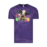 Cloud Purple Happy Easter Cow Easter Day Vintage Tee - Neo Western