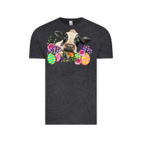 Vintage Black Happy Easter Cow Easter Day Vintage Tee - Neo Western