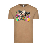 Vintage Coffee Happy Easter Cow Easter Day Vintage Tee - Neo Western