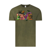 Vintage Olive love halloween heifer Vintage Tee - AdoDesignShop
