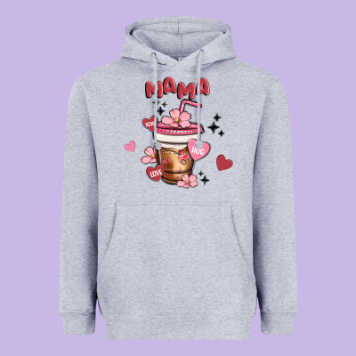 Mama Coffee Cups Heavyweight Hoodie Designed By Maliassmallbusiness