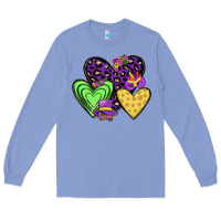 Colony Blue hearts mardi gras Long Sleeve Tee - JahusDesignShop