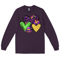 Plum hearts mardi gras Long Sleeve Tee - JahusDesignShop