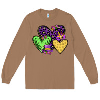 Toasted Coconut hearts mardi gras Long Sleeve Tee - JahusDesignShop