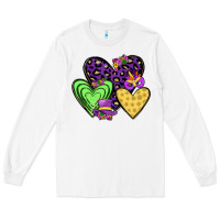 White hearts mardi gras Long Sleeve Tee - JahusDesignShop