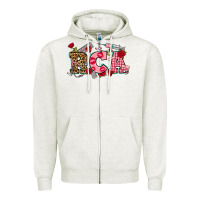 Oatmeal Heather valentines day rca Zipper Hoodie - NancyCooperArtShop