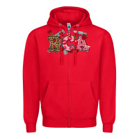 Red valentines day rca Zipper Hoodie - NancyCooperArtShop