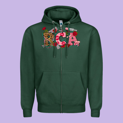 Valentines Day Rca Zipper Hoodie Designed By Nancycooperartshop