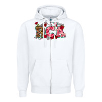 White valentines day rca Zipper Hoodie - NancyCooperArtShop