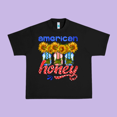 American Honey Sunflower Mason Jar Urban Heavy Tee Designed By Hra Design Shop