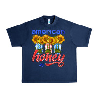 Navy american honey sunflower mason jar Urban Heavy Tee - HRA Design Shop