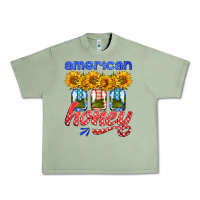 Oil Green american honey sunflower mason jar Urban Heavy Tee - HRA Design Shop