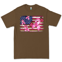 Cacao breast cancer american flag background Premium Tee - BarkalooDesign