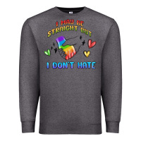 Charcoal Heather i may be straight pride day Premium Sweatshirt - MaliasSmallBusiness