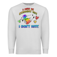 Dove Grey i may be straight pride day Premium Sweatshirt - MaliasSmallBusiness