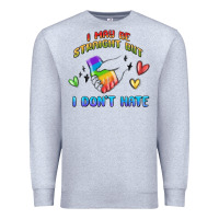 Heather Grey i may be straight pride day Premium Sweatshirt - MaliasSmallBusiness