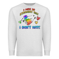 Oatmeal Heather i may be straight pride day Premium Sweatshirt - MaliasSmallBusiness