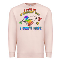Pale Pink i may be straight pride day Premium Sweatshirt - MaliasSmallBusiness