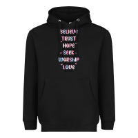 Black believe like mary trust like joseph valentine s da Heavyweight Hoodie - MaliasSmallBusiness