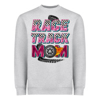 Heather Grey race track mom Heavyweight Sweatshirt - Zillion Design Studio