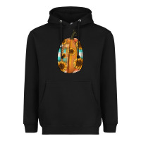 Black Serape sunflower pumpkin Heavyweight Hoodie - NancyCooperArtShop