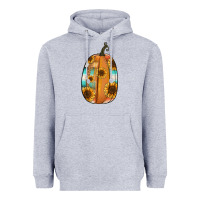 Heather Grey Serape sunflower pumpkin Heavyweight Hoodie - NancyCooperArtShop