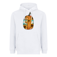 White Serape sunflower pumpkin Heavyweight Hoodie - NancyCooperArtShop