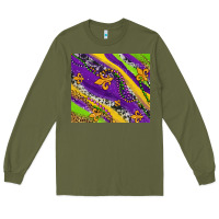 Army Green mardi gras fleur delis leopard and cowhide Long Sleeve Tee - AdoDesignShop