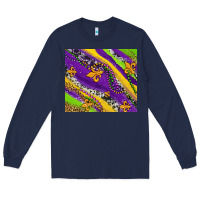 Navy mardi gras fleur delis leopard and cowhide Long Sleeve Tee - AdoDesignShop