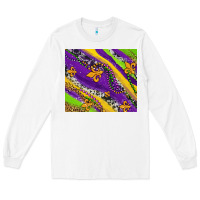 White mardi gras fleur delis leopard and cowhide Long Sleeve Tee - AdoDesignShop