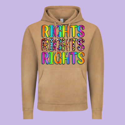 Rights Rights Rights (pride) Vintage Hoodie Designed By Zillion Design Studio