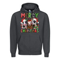 Smoke merry christmas heifers Zipper Hoodie - Jasminsmagicworld