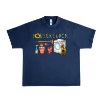 Navy housekeeper Urban Heavy Tee - CowhideDigitalArt