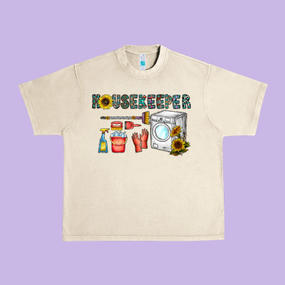Housekeeper Urban Heavy Tee Designed By Cowhidedigitalart