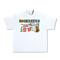 White housekeeper Urban Heavy Tee - CowhideDigitalArt
