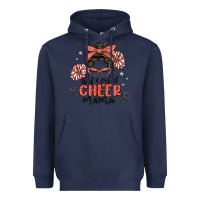 Navy loud&proud mama messy bun Heavyweight Hoodie - MaliasSmallBusiness