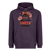 Plum loud&proud mama messy bun Heavyweight Hoodie - MaliasSmallBusiness