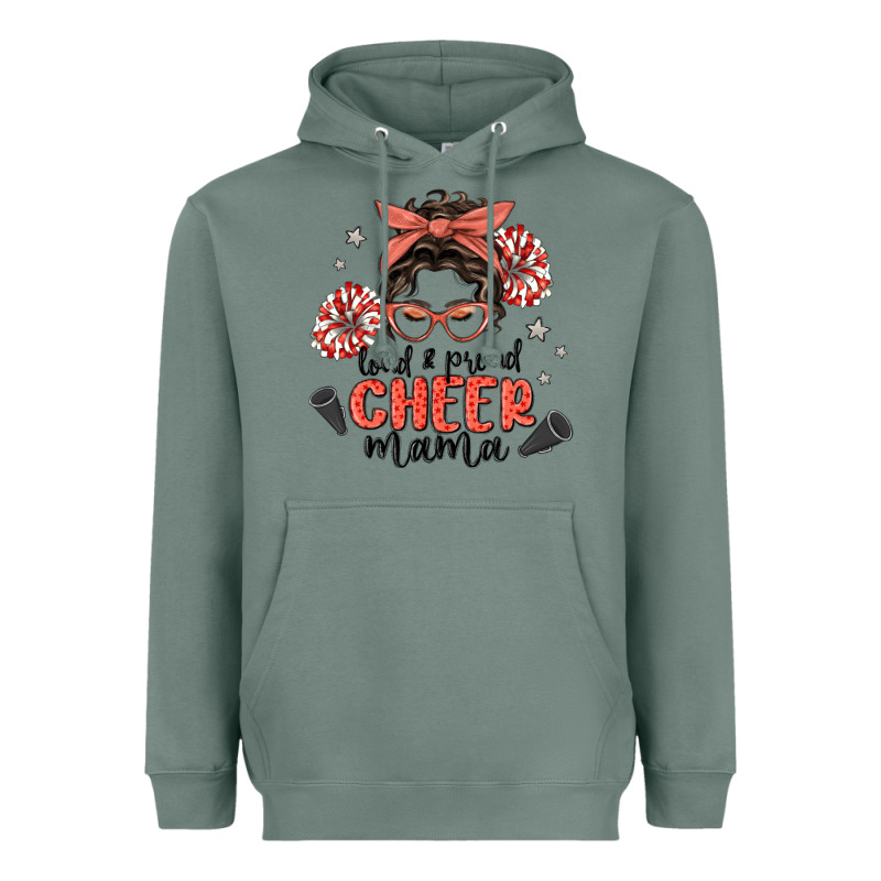 Loud&proud Mama Messy Bun Heavyweight Hoodie by MaliasSmallBusiness | Teevron