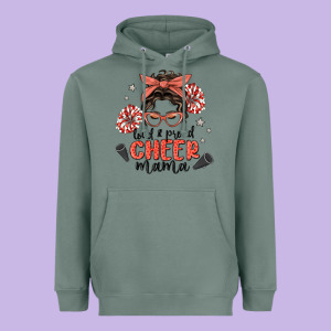 Loud&proud Mama Messy Bun Heavyweight Hoodie Designed By Maliassmallbusiness