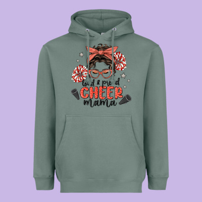 Loud&proud Mama Messy Bun Heavyweight Hoodie Designed By Maliassmallbusiness