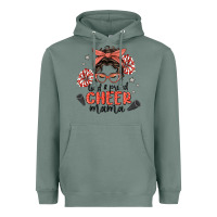 Sage loud&proud mama messy bun Heavyweight Hoodie - MaliasSmallBusiness
