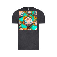 Vintage Black hedgehog western seamless pattern Vintage Tee - HRA Design Shop