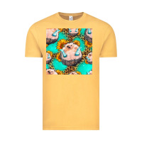 Vintage Mustard hedgehog western seamless pattern Vintage Tee - HRA Design Shop