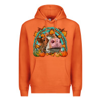 Carrot Fall Cow Rainbow Premium Hoodie - LillyAllenDesigns