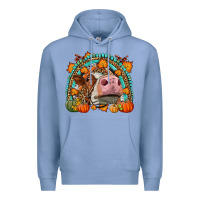 Colony Blue Fall Cow Rainbow Premium Hoodie - LillyAllenDesigns